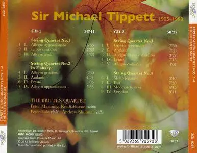 The Britten Quartet - Michael Tippett: String Quartets Nos. 1-4 (2012)