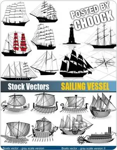 Sailing vessels - Stock Vector