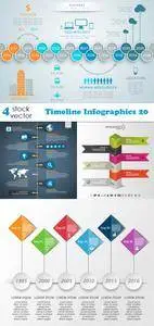 Vectors - Timeline Infographics 20