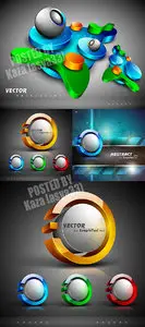 Abstract cards & buttons