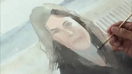Portrait Painting - Pastel & Watercolor on Paper