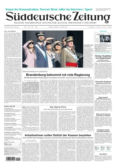 Sueddeutsche Zeitung vom 13.10.2009