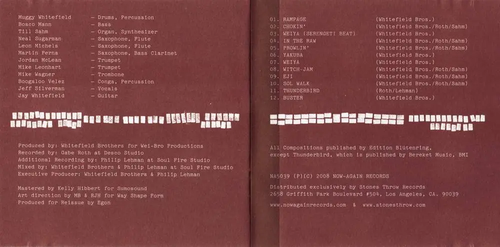 The Whitefield Brothers - In The Raw (2009) {Now-Again}