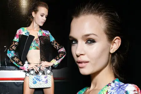 Josephine Skriver - Just Cavalli Spring-Summer 2014 Backstage