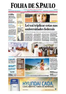 Jornal Folha de São Paulo - 23 de dezembro de 2012 - Domingo