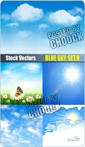 Blue sky. Set.9 - Stock Vector