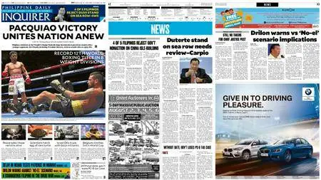 Philippine Daily Inquirer – July 16, 2018