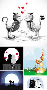 Love Cats Vector