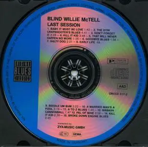 Blind Willie McTell - Last Session (Recorded in 1956) (1961) Remastered 1992