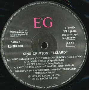 King Crimson – Lizard {Spain Repress} Vinyl Rip 24/96