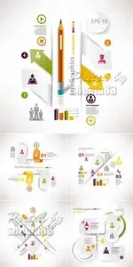 Modern Infographic Templates Vector 3