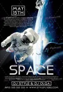 Space Poster PSD Flyer Template