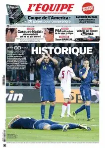  L’Equipe du Samedi 7 Septembre 2013