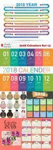 Vectors - 2018 Calendars Set 13