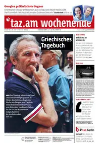 Tageszeitung TAZ vom 04 Juli 2015