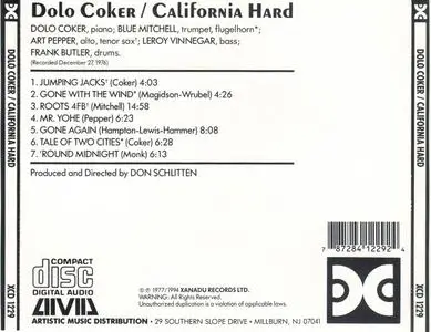 Dolo Coker - California Hard (1976) {Xanadu Records XCD1229 rel 1994}