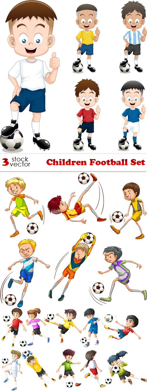 Vectors - Children Football Set