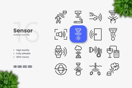 EE - Sensor Outline Icons H5J86RB