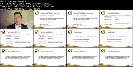Microsoft Excel for Construction Management