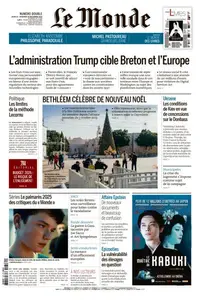 Le Monde du Jeudi 25 et Vendredi 26 Décembre 2025