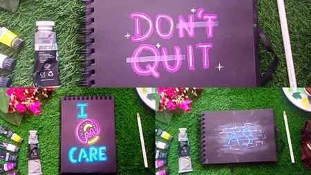 Learn To Paint Neon Illustration With Gouache