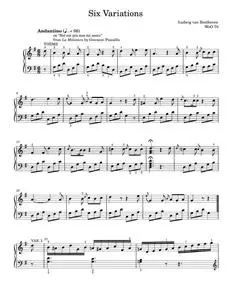 6 Variations on 'Nel cor piu non mi sento', WoO 70 - Ludwig van Beethoven (Piano Solo)