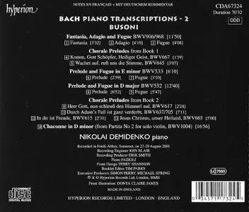 Nikolai Demidenko - J.S. Bach: Piano Transcriptions, Vol.2 (2002)