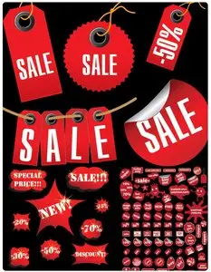 Red labels  