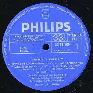 Paco de Lucia - Fuente y caudal {Original Spain} vinyl rip 24/96 {three different rigs}