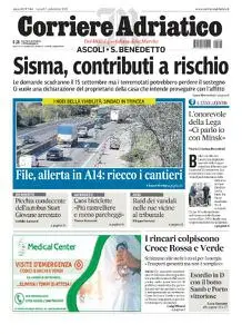 Corriere Adriatico Ascoli - 5 Settembre 2022