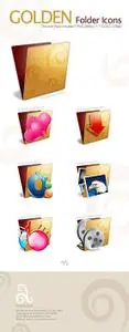 Golden Folder Icons
