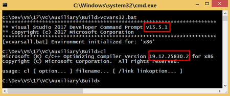 Microsoft Visual Studio 2017 version 15.5.1 Build Tools