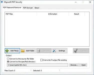 Mgosoft PDF Security 9.8.5