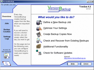 VersionBackup 4.1.6.0 Free