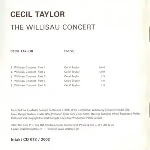 Cecil Taylor - The Willisau Concert (2002)