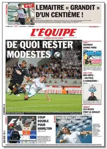 L'Equipe - Lundi 30 Aout 2010