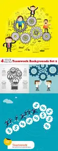 Vectors - Teamwork Backgrounds Set 2