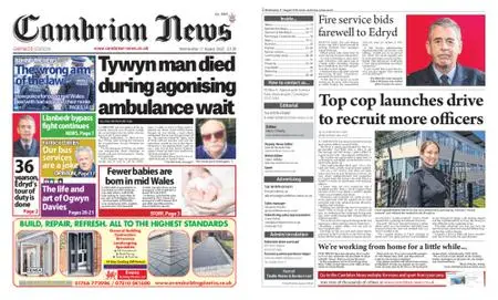 Cambrian News Arfon & Dwyfor – 18 August 2022