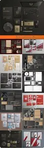 Corporate identity template vector set 42