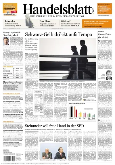 Handelsblatt &FinancialTimesDeutschland vom 29.09.2009