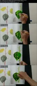 How To Paint Hyper Realistic Oil Painting of Leafs