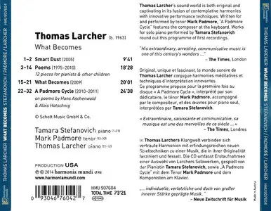Tamara Stefanovich, Mark Padmore - Thomas Larcher: What Becomes (2014)