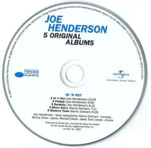 Joe Henderson – 5 Original Albums (2016) [5CDs] {Blue Note}