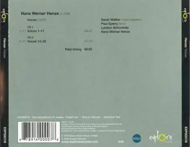 Sarah Walker, Paul Sperry, London Sinfonietta, Hans Werner Henze - Henze: Voices (2006)
