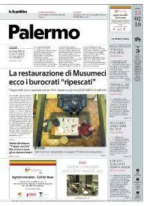 la Repubblica Palermo - 15 Febbraio 2018