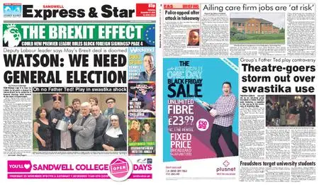 Express and Star Sandwell Edition – November 17, 2018