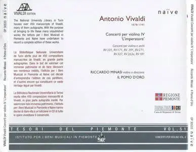 Il Pomo D'Oro, Riccardo Minasi – Vivaldi: Concerti per violin Vol.4 'L'Imperatore' (2011) (Repost)