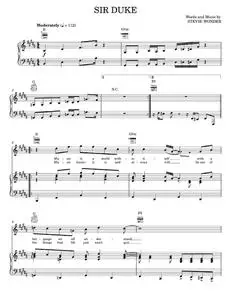 Sir duke - Stevie Wonder (Piano-Vocal-Guitar)