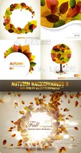 Stock Vector - Autumn Backgrounds 9