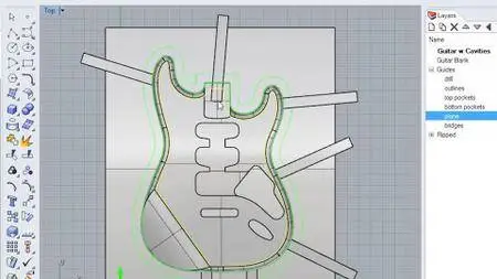 Creating a Guitar Body with RhinoCAM